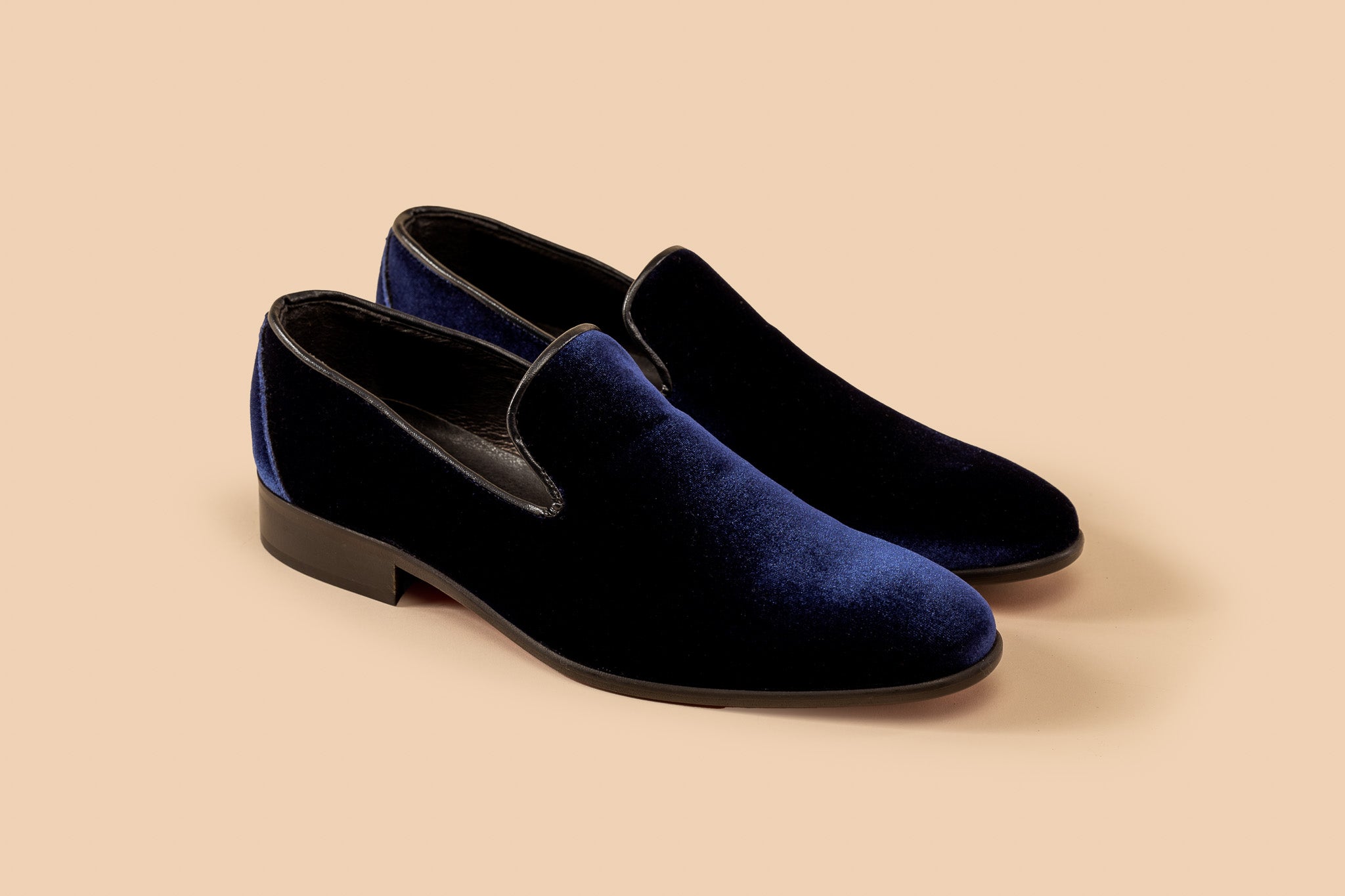 Velvet Loafers Blue