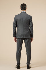 Double Breast Grey Pinstripe Suit