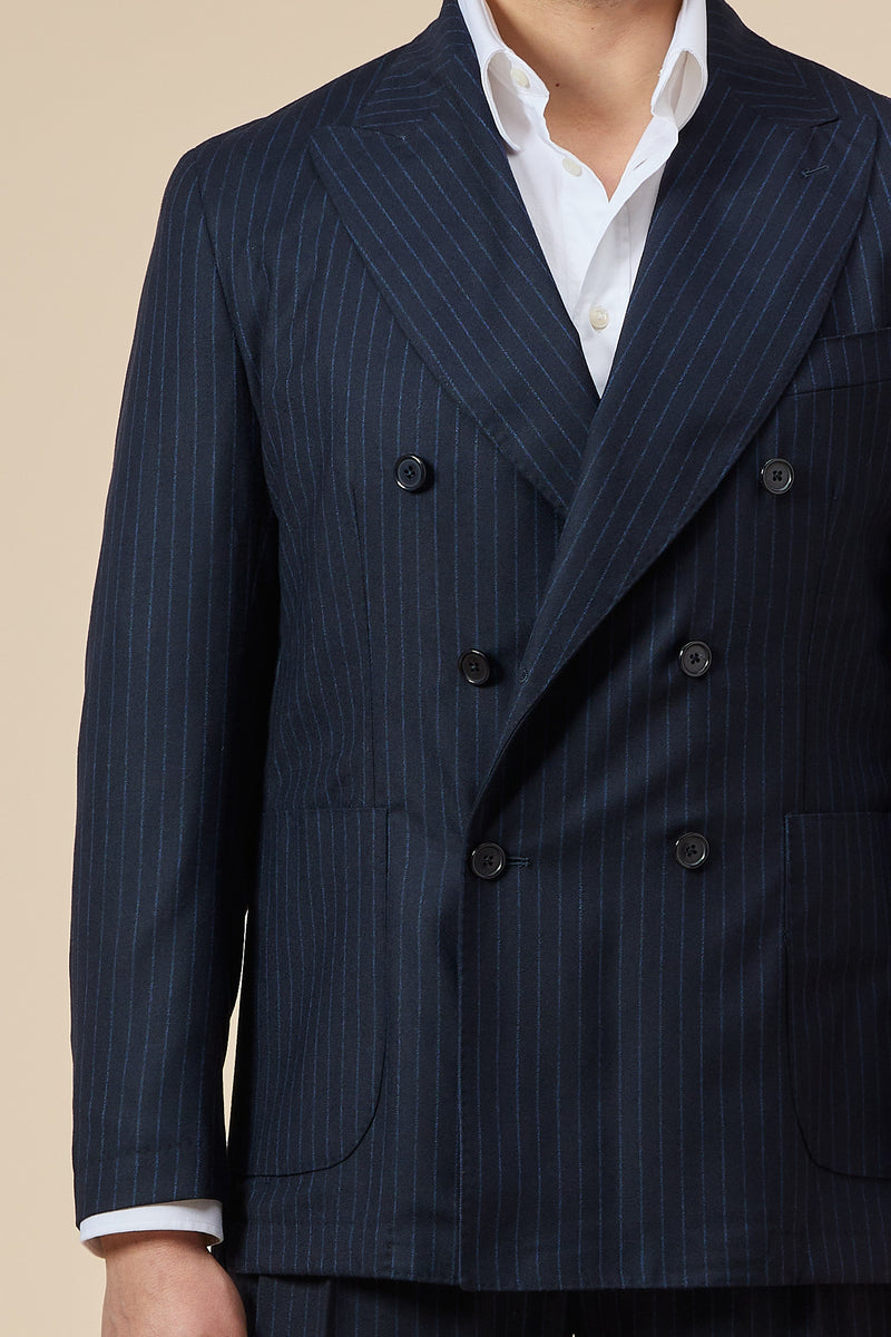Double Breast Navy Pinstripe Suite