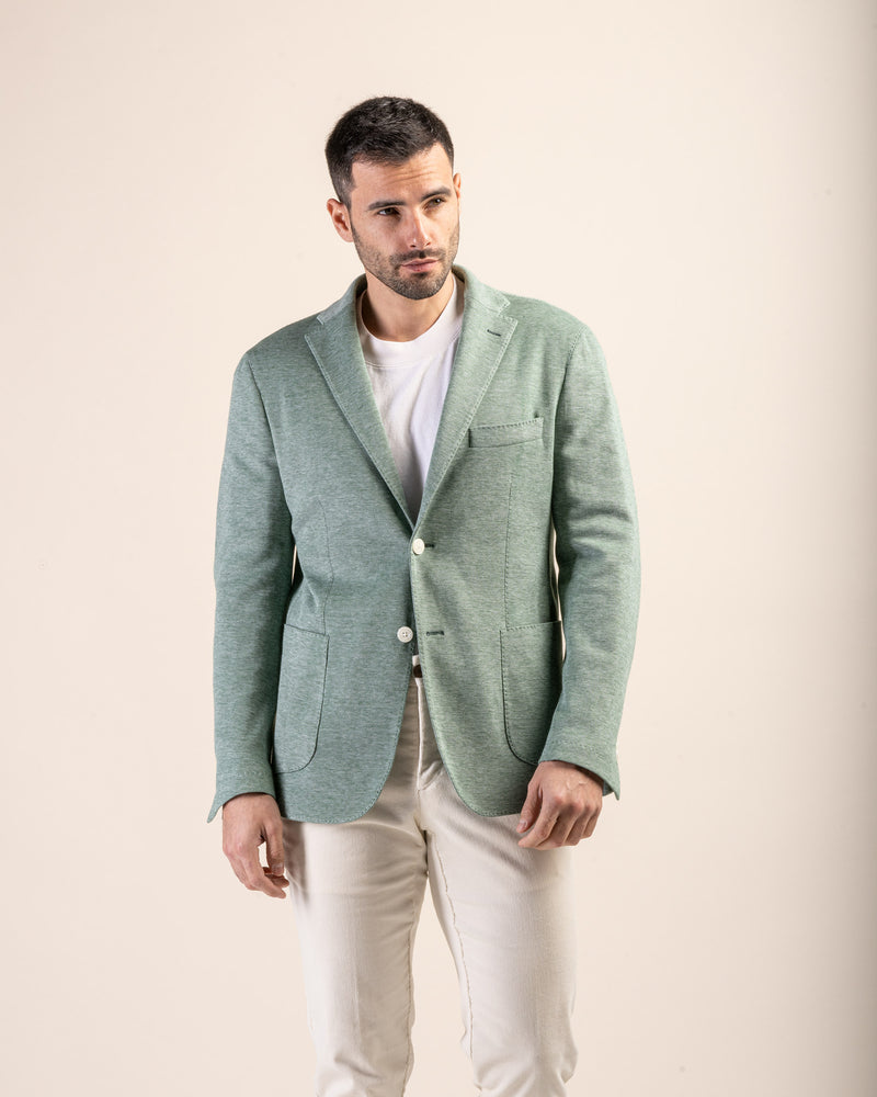 Green Cotton Stretch Jacket
