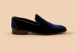 Velvet Loafers Blue