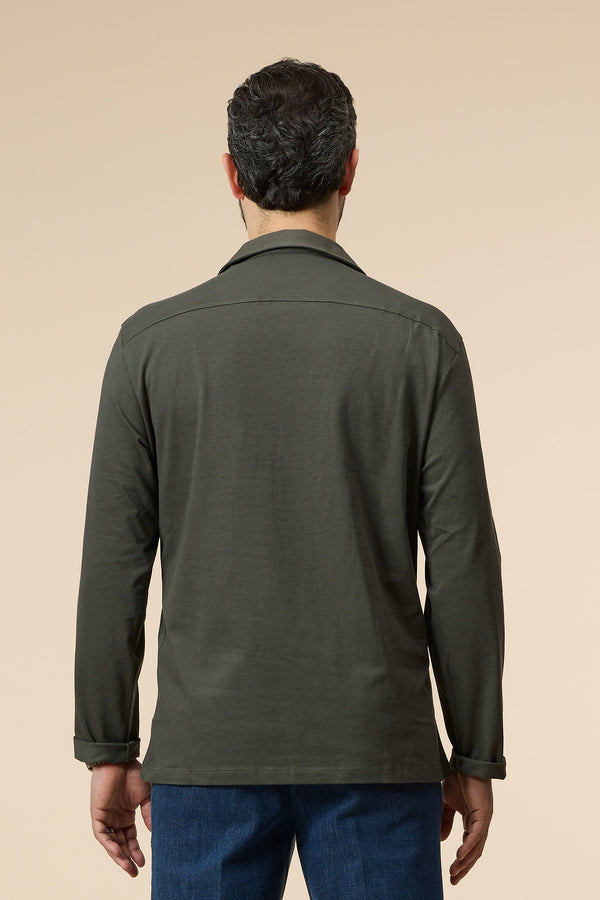 Sartorial Long Sleeve Polo Forest Green