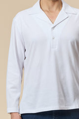 Sartorial Long Sleeve Polo White
