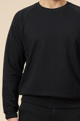 Steve Raglan Crewneck Sweatshirt Black