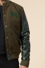 College Varsity Jacket Dark Green